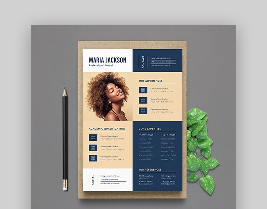 diversas plantillas de curriculum vitae creativas